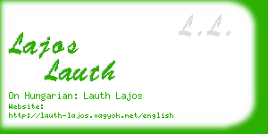 lajos lauth business card